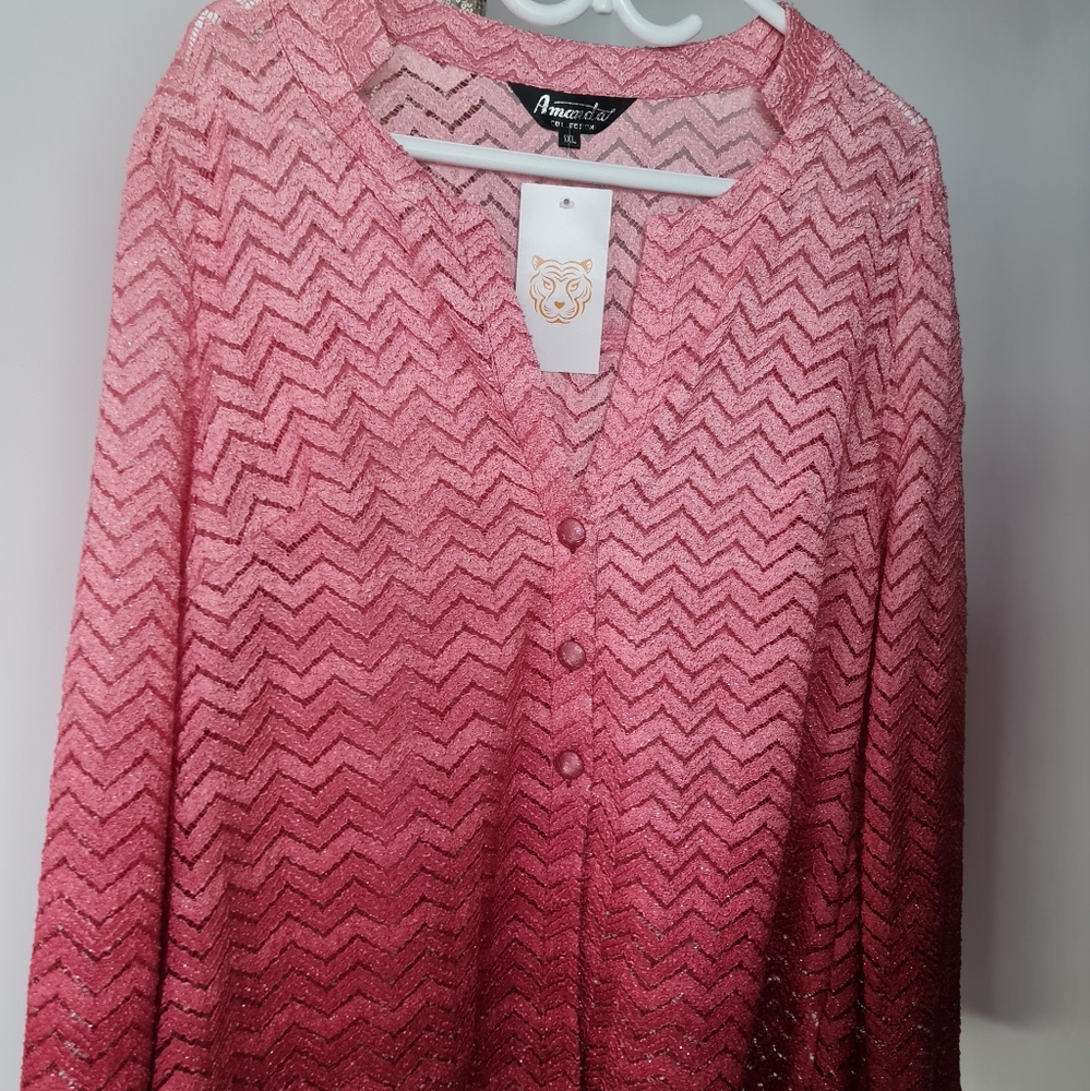 Glittery ombre vintage blouse